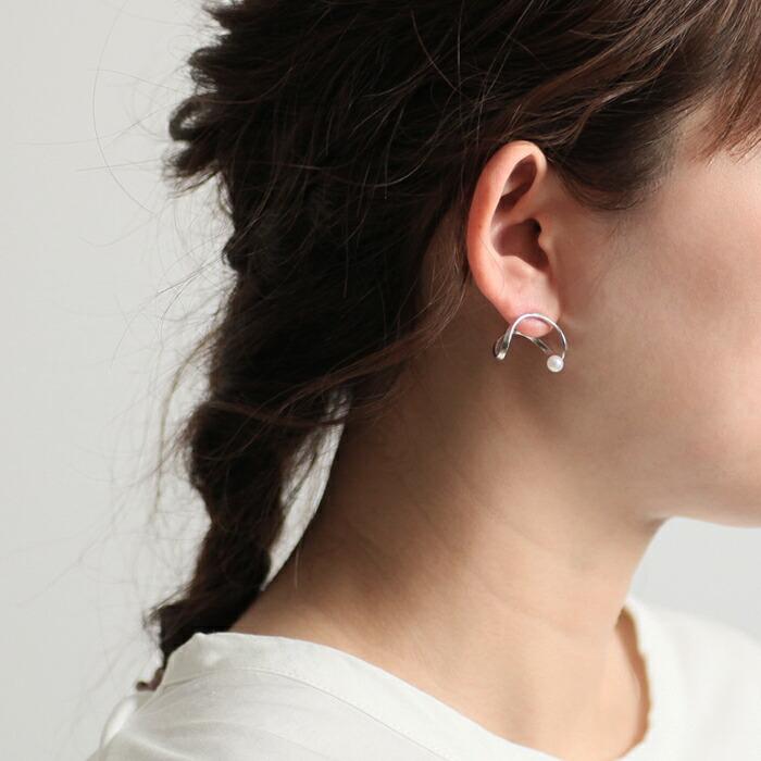 yum. （ヤム） / silver シルバー エタニティピアスMSパール付き (両耳タイプ) / Eternity-ppm-Ag925 | 