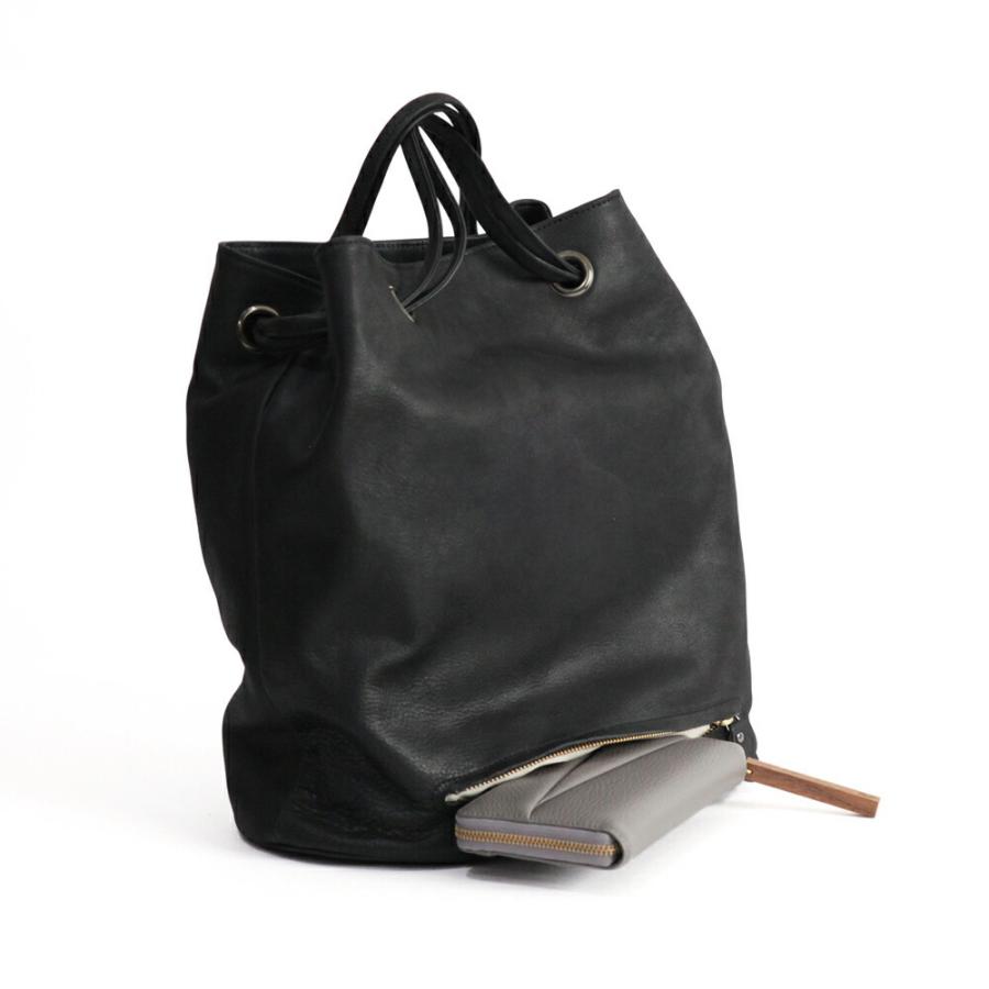 Ense（アンサ） / ヌバック巾着トートバッグ ki303 - ブラック 送料無料 |  | 04