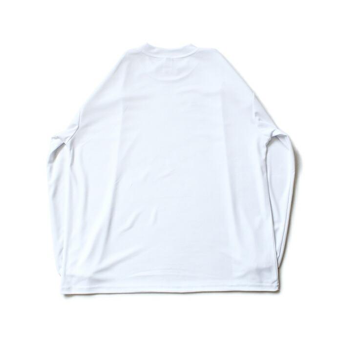 SMOKE T ONE / Dry Pique Mock Neck L/S ドライ鹿の子モックネック長袖Tシャツ - White | ONE | 02