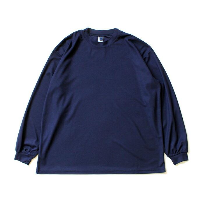 SMOKE T ONE / Dry Pique Mock Neck L/S ドライ鹿の子モックネック長袖Tシャツ - Navy | NAVY（ファッション） | 01
