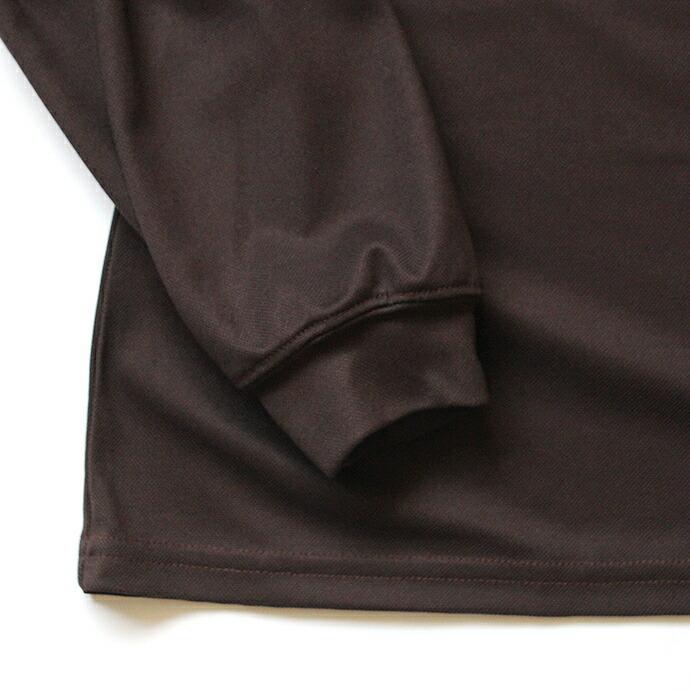 SMOKE T ONE / Dry Pique Mock Neck L/S ドライ鹿の子モックネック長袖Tシャツ - Brown | ONE | 04