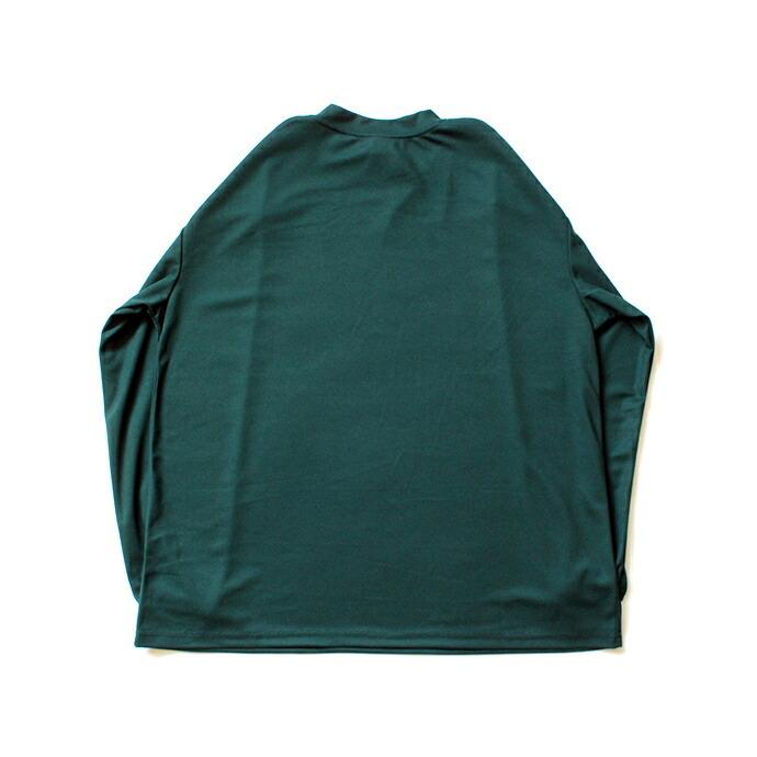 SMOKE T ONE / Dry Pique Mock Neck L/S ドライ鹿の子モックネック長袖Tシャツ - Green |  | 02