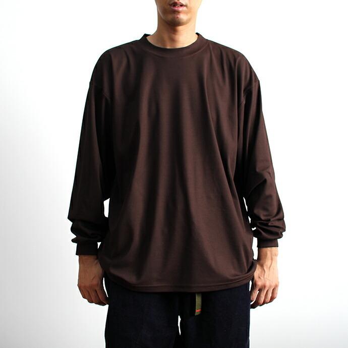 SMOKE T ONE / Dry Pique Mock Neck L/S ドライ鹿の子モックネック長袖Tシャツ - Green |  | 06