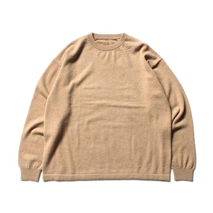 crepuscule　クレプスキュール　2003-009 Cashmere crew - Camel カシミア ニット クルーネック プルオーバー キャメル カシミヤ | crepuscule