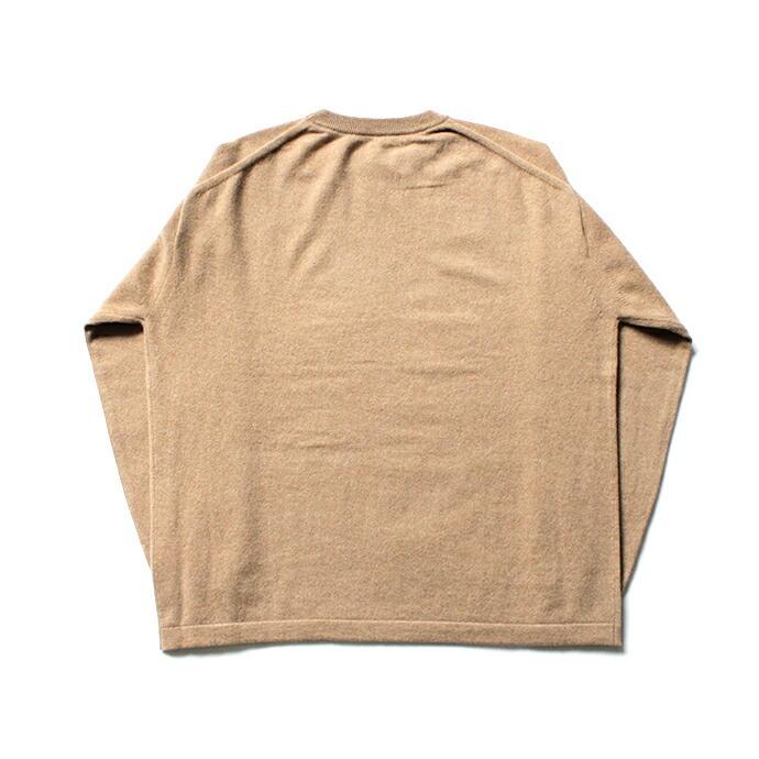 crepuscule　クレプスキュール　2003-009 Cashmere crew - Camel カシミア ニット クルーネック プルオーバー キャメル カシミヤ | crepuscule | 01