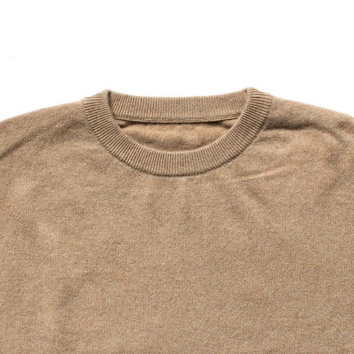 crepuscule　クレプスキュール　2003-009 Cashmere crew - Camel カシミア ニット クルーネック プルオーバー キャメル カシミヤ | crepuscule | 02