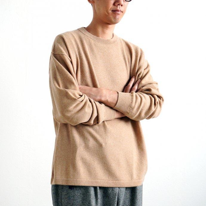 crepuscule　クレプスキュール　2003-009 Cashmere crew - Camel カシミア ニット クルーネック プルオーバー キャメル カシミヤ | crepuscule | 04