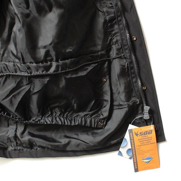 SBB / Parka imp. trasp. con liner - Black ECWCSスタイル防水透湿パーカー ブラック |  | 15