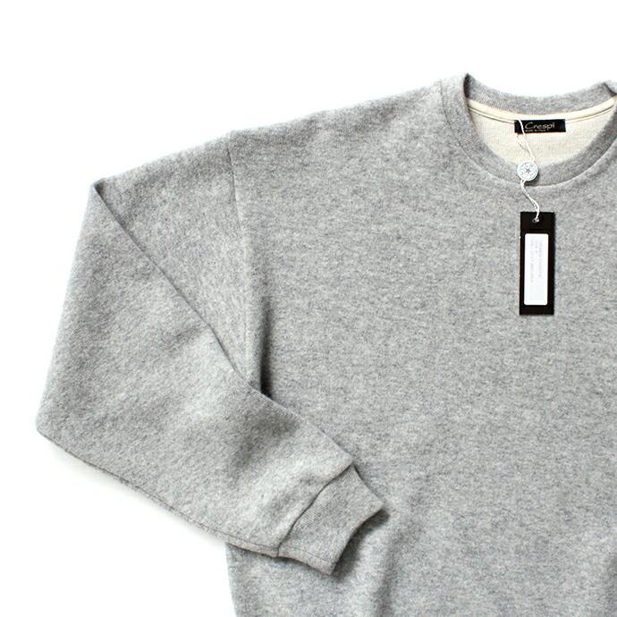 CRESPI / Lambswool/Cotton Crew Neck - Grey ラムズウールコットン クルーネックカットソー グレー | Crespi | 03