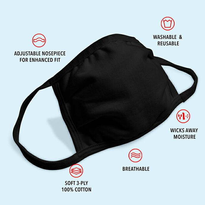 Hanes / Wicking Cotton Mask - Black ヘインズ マスク 日本未発売 ブラック | Hanes | 02