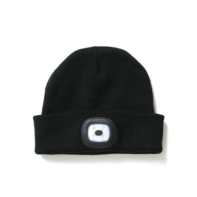 PORTWEST / Rechargeable Twin LED Beanie ポートウエスト ツインLED ヘッドライトビーニー - Black | TWIN