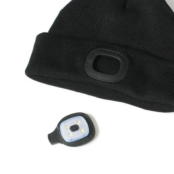 PORTWEST / Rechargeable Twin LED Beanie ポートウエスト ツインLED ヘッドライトビーニー - Black | TWIN | 03