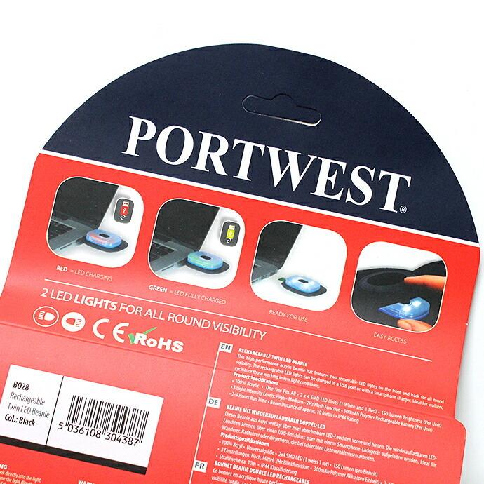 PORTWEST / Rechargeable Twin LED Beanie ポートウエスト ツインLED ヘッドライトビーニー - Black | TWIN | 05