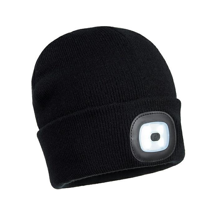 PORTWEST / Rechargeable Twin LED Beanie ポートウエスト ツインLED ヘッドライトビーニー - Black | TWIN | 06