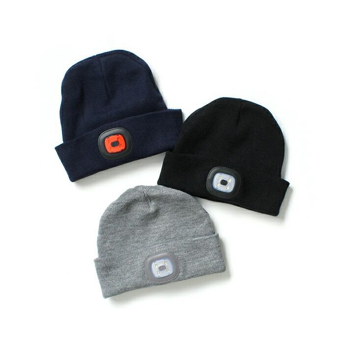 PORTWEST / Rechargeable Twin LED Beanie ポートウエスト ツインLED ヘッドライトビーニー - Black | TWIN | 08