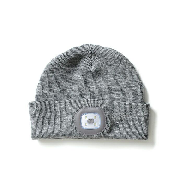 PORTWEST / Rechargeable Twin LED Beanie ポートウエスト ツインLED ヘッドライトビーニー - Grey | TWIN