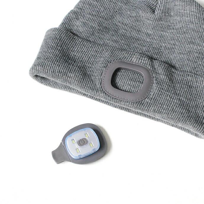 PORTWEST / Rechargeable Twin LED Beanie ポートウエスト ツインLED ヘッドライトビーニー - Grey | TWIN | 03