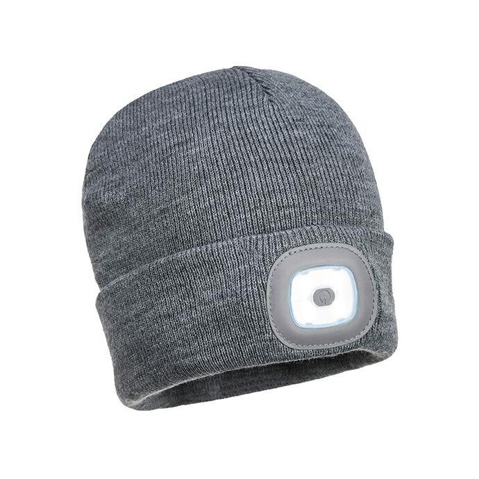 PORTWEST / Rechargeable Twin LED Beanie ポートウエスト ツインLED ヘッドライトビーニー - Grey | TWIN | 06