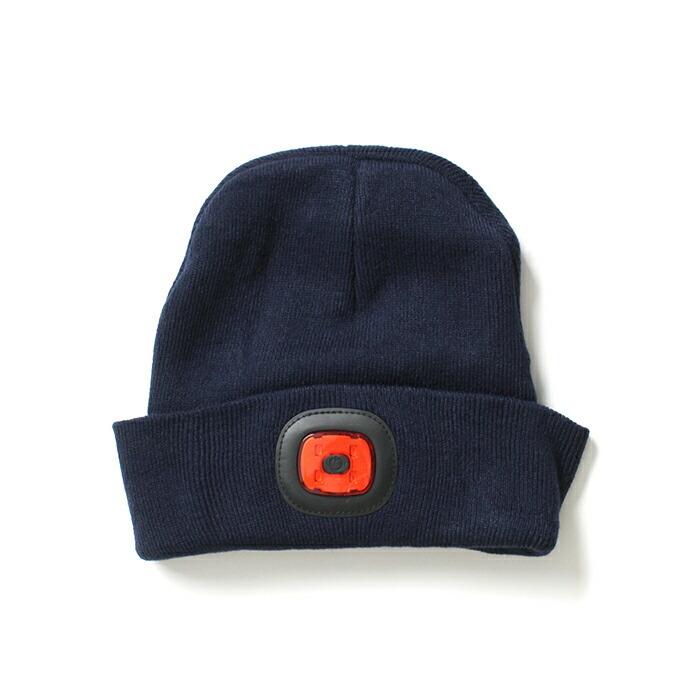 PORTWEST / Rechargeable Twin LED Beanie ポートウエスト ツインLED ヘッドライトビーニー - Navy | NAVY（ファッション） | 01