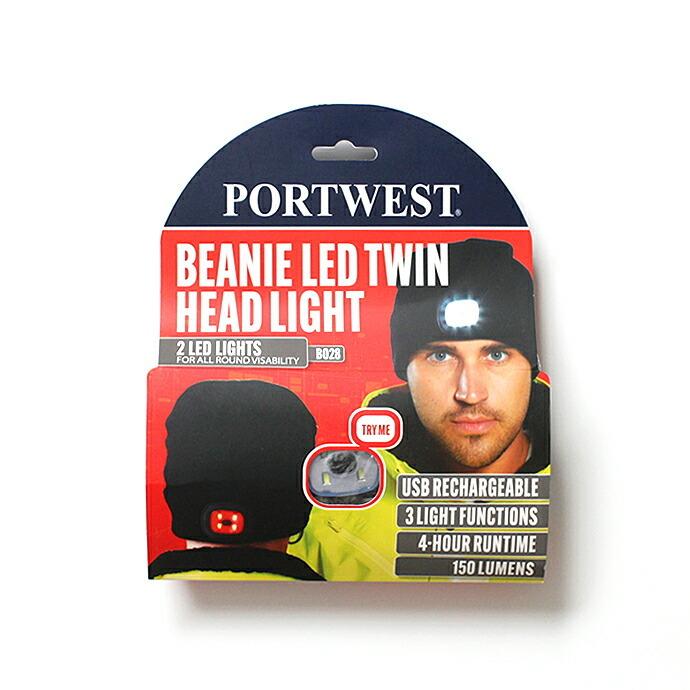 PORTWEST / Rechargeable Twin LED Beanie ポートウエスト ツインLED ヘッドライトビーニー - Navy | NAVY（ファッション） | 02