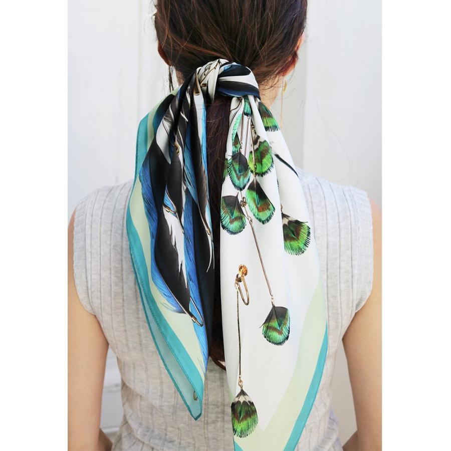 moca.arpeggio（モカ アルペジオ） /  Kawasemi&Peacock 孔雀とカワセミ スカーフ  [MS-01] レディース ギフト プレゼント 大判 スカーフ … |  | 04