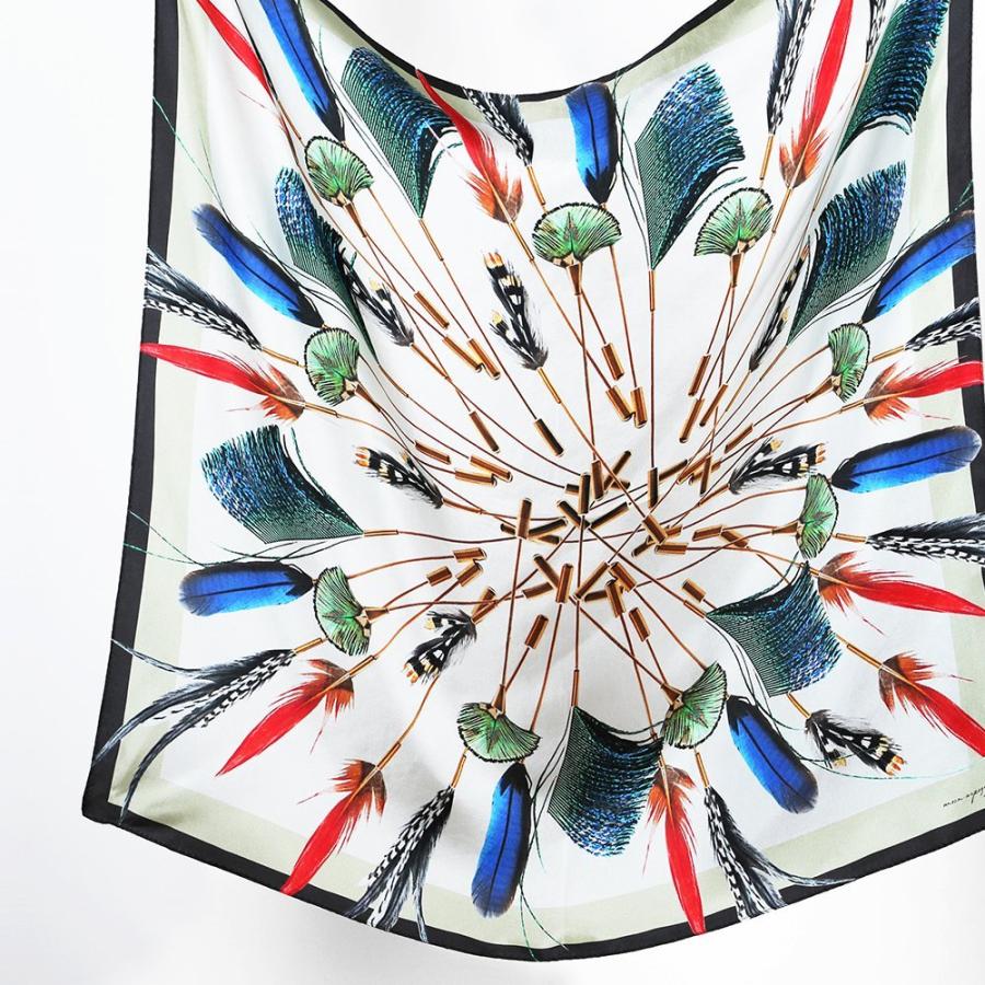 moca.arpeggio（モカ アルペジオ） /  Brooch pins 羽のピンブローチ スカーフ  [MS-02] レディース ギフト プレゼント 大判 スカーフ シルク … | 