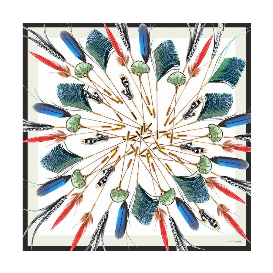 moca.arpeggio（モカ アルペジオ） /  Brooch pins 羽のピンブローチ スカーフ  [MS-02] レディース ギフト プレゼント 大判 スカーフ シルク … |  | 01