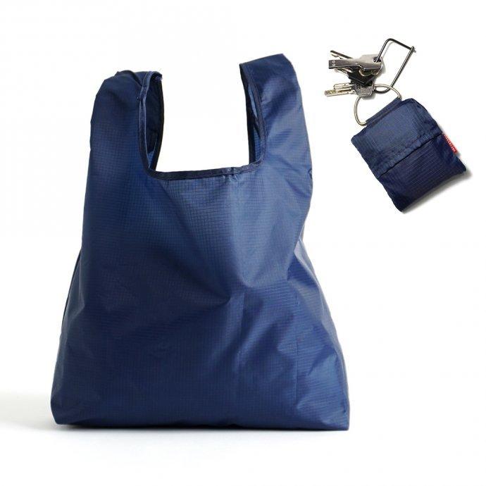 KIKKERLAND（キッカーランド） Key Ring Shopping Bag - Blue キーリング ショッピングバッグ ネイビー キーリング付きエコバッグ リップストッ… | iPhone
