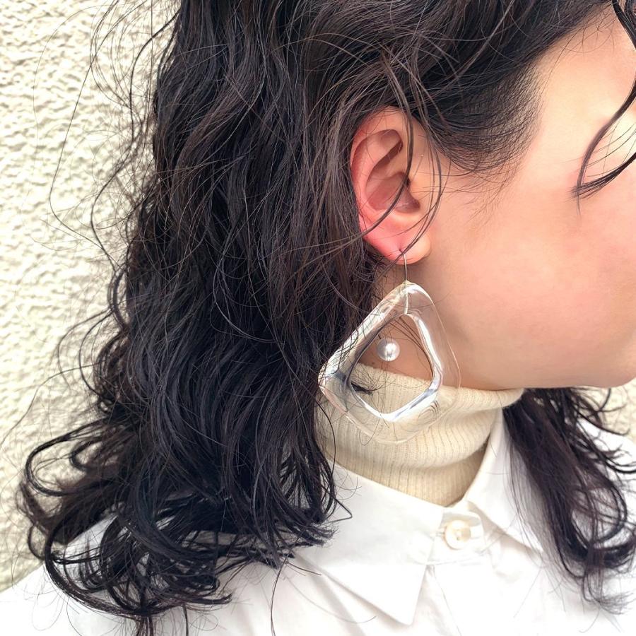 Iria Ashimine（イリア アシミネ） / Square ピアス - CLEAR レディース ギフト プレゼント 記念日 アクセサリー ジュエリー 透明 クリア 素材 樹脂 大ぶり あ… | clear | 03