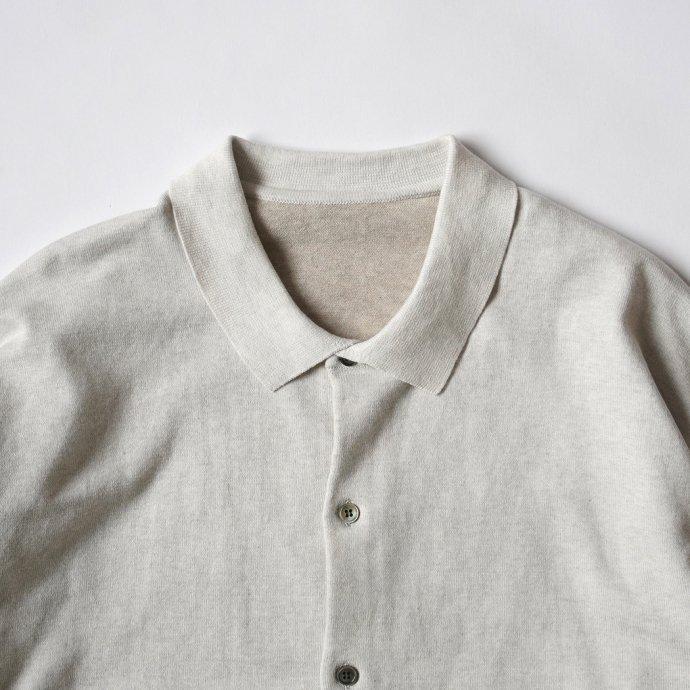 crepuscule クレプスキュール 2101-006 KNIT SHIRT - L.Gray ニットシャツ ライトグレー | crepuscule | 03