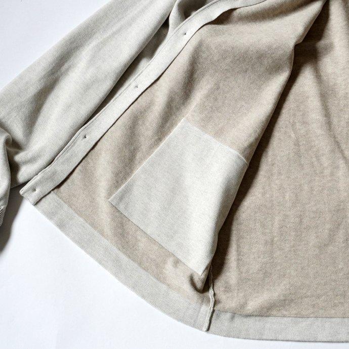 crepuscule クレプスキュール 2101-006 KNIT SHIRT - L.Gray ニットシャツ ライトグレー | crepuscule | 06