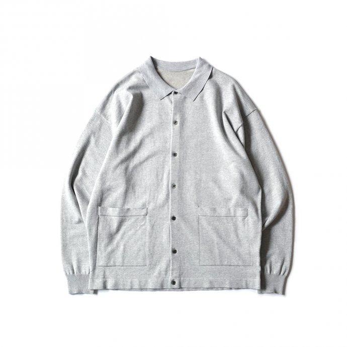 crepuscule クレプスキュール 2101-006 KNIT SHIRT - Gray ニットシャツ グレー | crepuscule