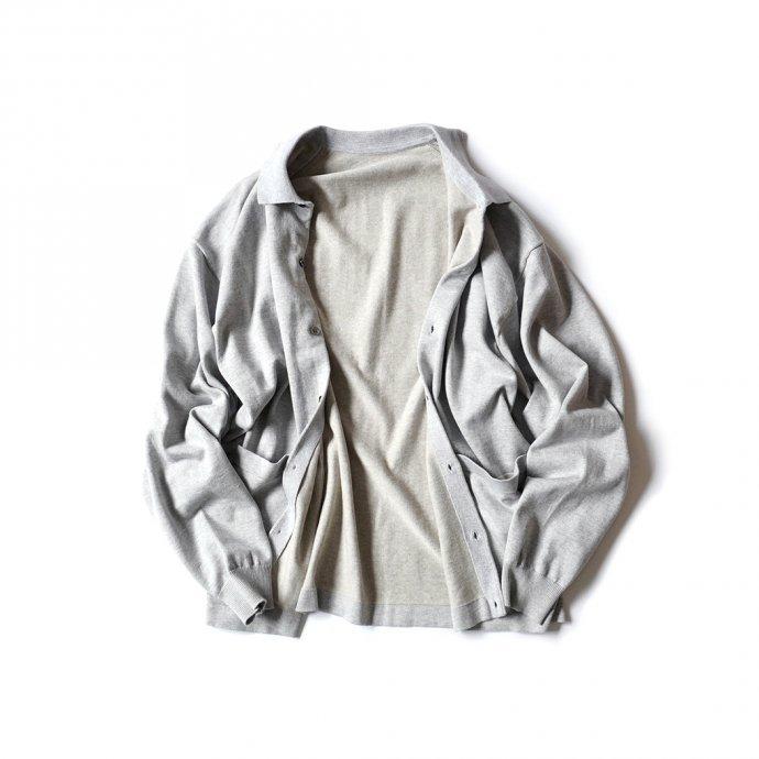 crepuscule クレプスキュール 2101-006 KNIT SHIRT - Gray ニットシャツ グレー | crepuscule | 02