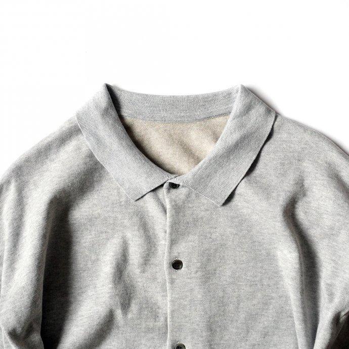 crepuscule クレプスキュール 2101-006 KNIT SHIRT - Gray ニットシャツ グレー | crepuscule | 03