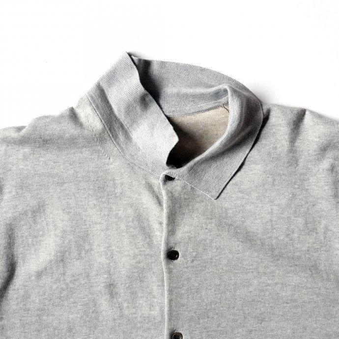 crepuscule クレプスキュール 2101-006 KNIT SHIRT - Gray ニットシャツ グレー | crepuscule | 04