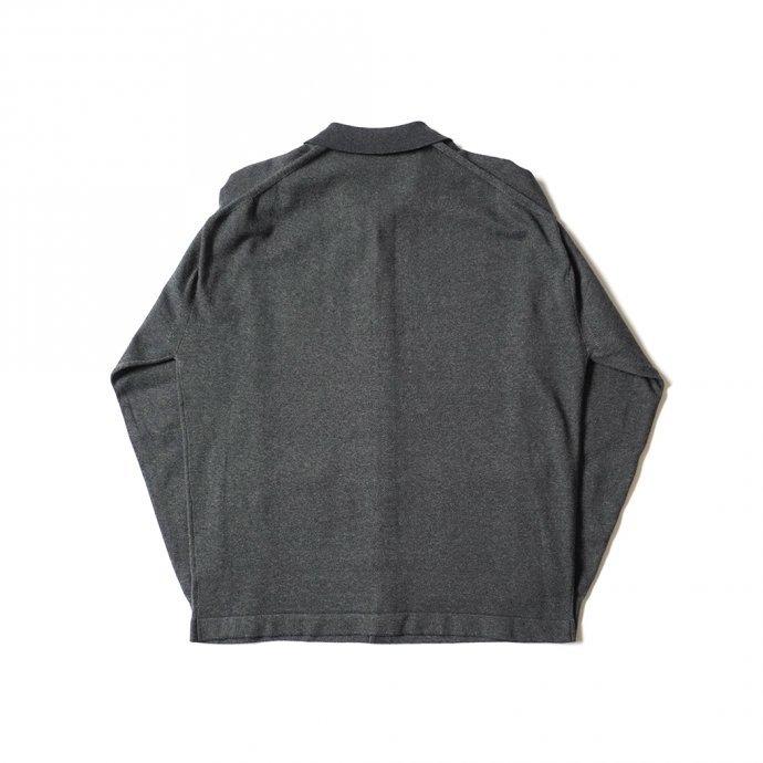 crepuscule クレプスキュール 2101-006 KNIT SHIRT - C.Gray ニットシャツ チャコール | crepuscule | 01