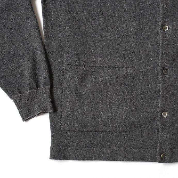 crepuscule クレプスキュール 2101-006 KNIT SHIRT - C.Gray ニットシャツ チャコール | crepuscule | 05