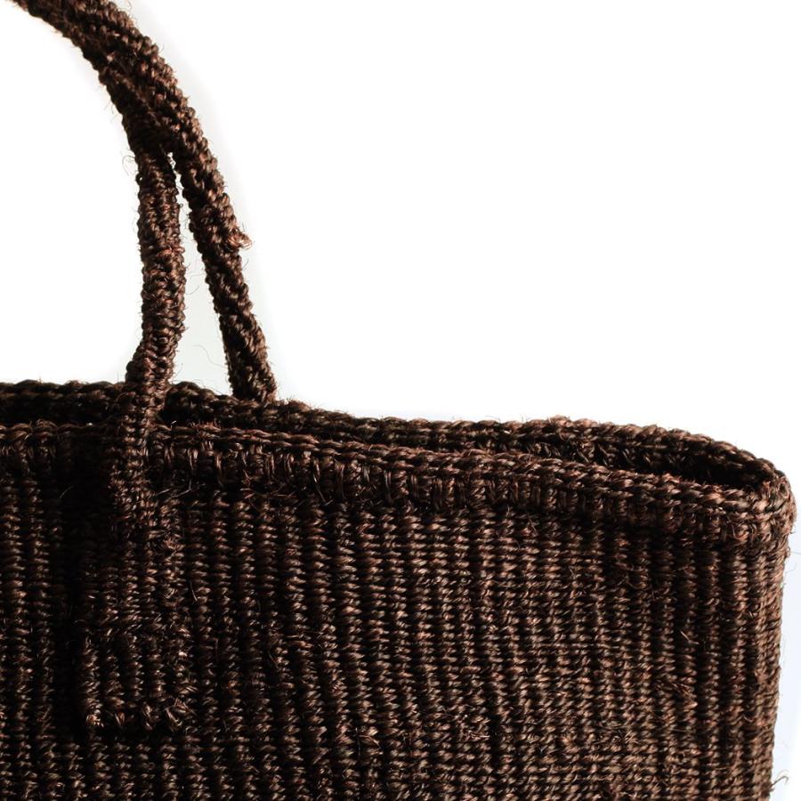 サイザル カゴバッグ ラウンド M / K1104-25 - ダークブラウン レディース カゴバッグ 12インチ |  | 02