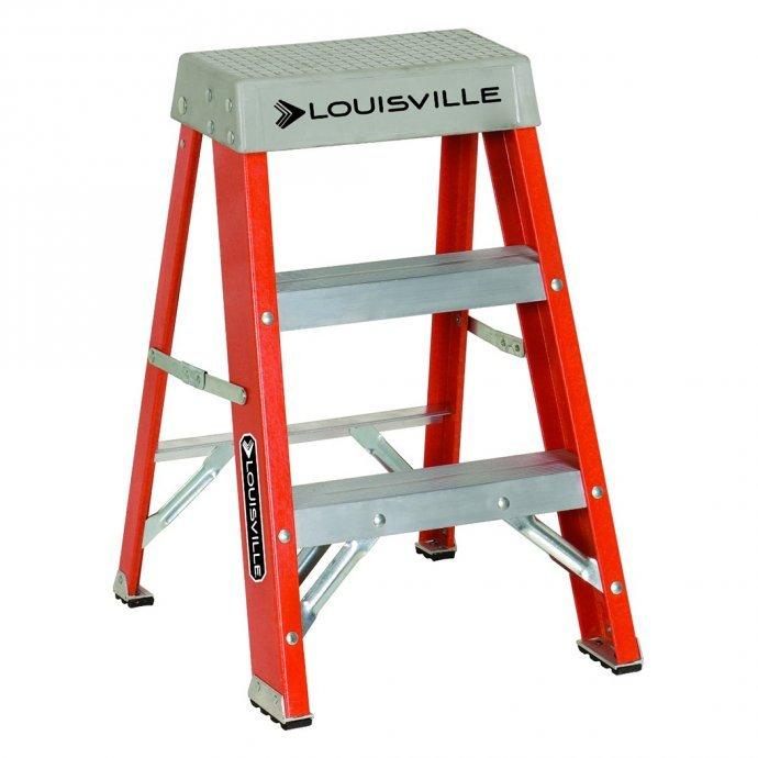 Louisville Ladder / ファイバーステップ オレンジ 耐荷重135kg 2ft（60cm）2-Foot Fiberglass Step Stool FS1502 ルイビルラダー 脚立 | 