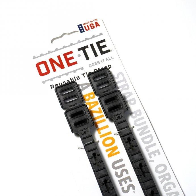 ONE-TIE / ワンタイ 8インチ 4本パック - ブラック |  | 01