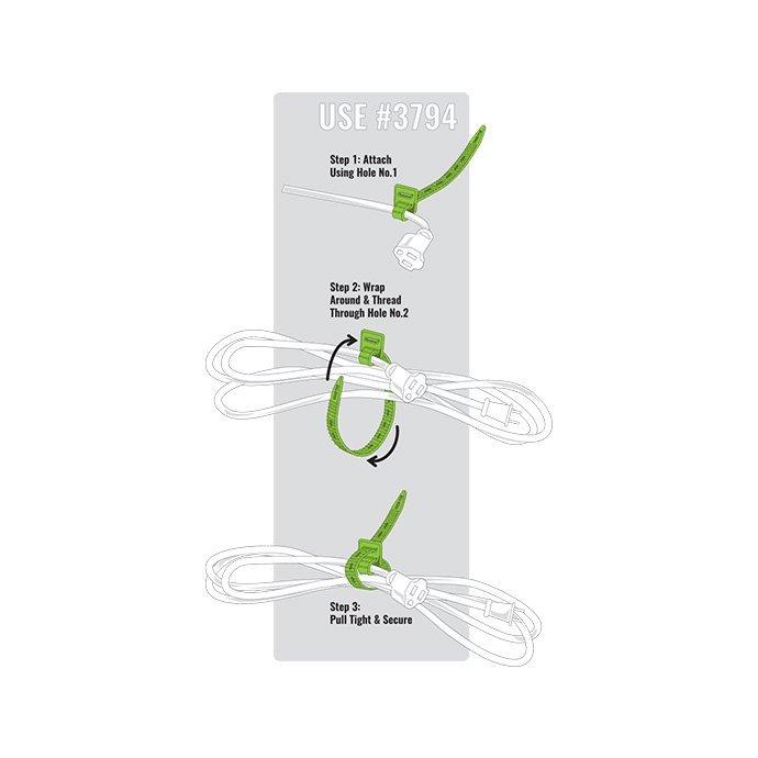 ONE-TIE / ワンタイ 14インチ 2本パック - ダークグリーン |  | 02