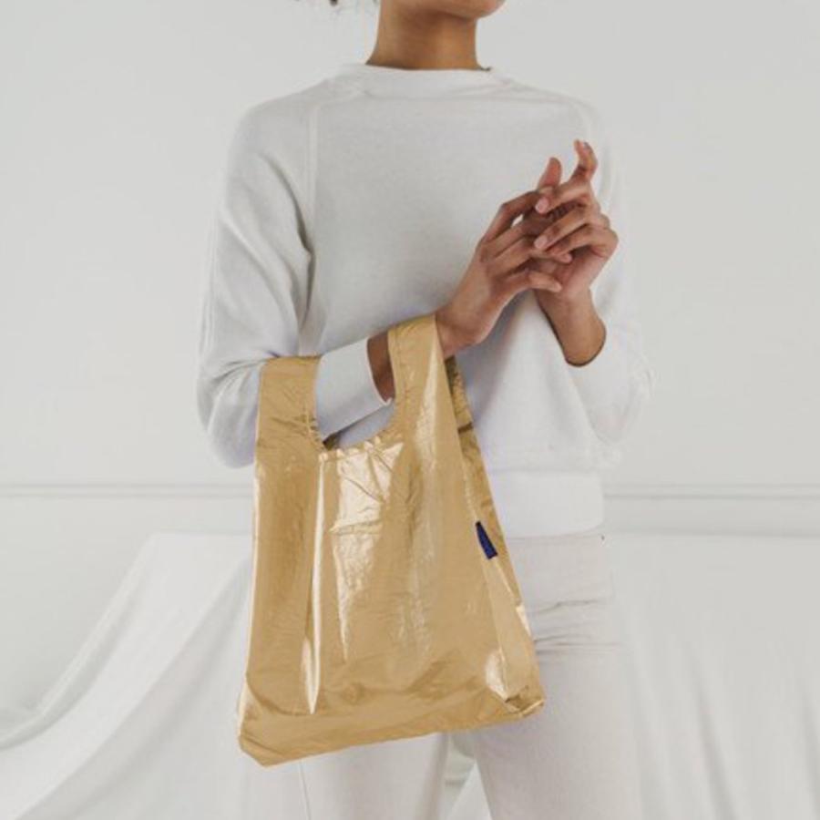 BAGGU（バグゥ） / BABY エコバッグ - メタリックゴールド　ショッピングバッグ マルシェバッグ コンビニ |  | 02