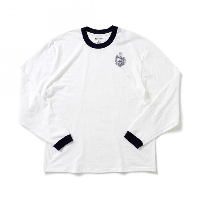 USNA / Official Midshipmen Blue Rim L/S Tee Manufactured by Champion ロングスリーブTシャツ ホワイト 買い回り 買い周り 買いまわり ポイ… | Champion | 01