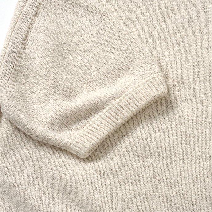 crepuscule クレプスキュール 2101-004 GARMENT DYE S/S - Natural ガーメントダイ半袖ニット ナチュラル | crepuscule | 04