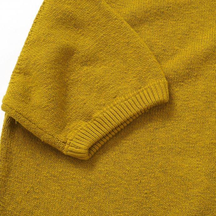 crepuscule クレプスキュール 2101-004 GARMENT DYE S/S - Mustard ガーメントダイ半袖ニット マスタード | crepuscule | 04