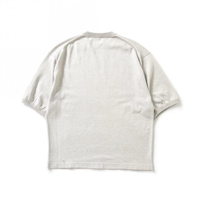 crepuscule クレプスキュール 2101-007 S/S KNIT - L.Gray 半袖ニット ライトグレー | crepuscule | 01