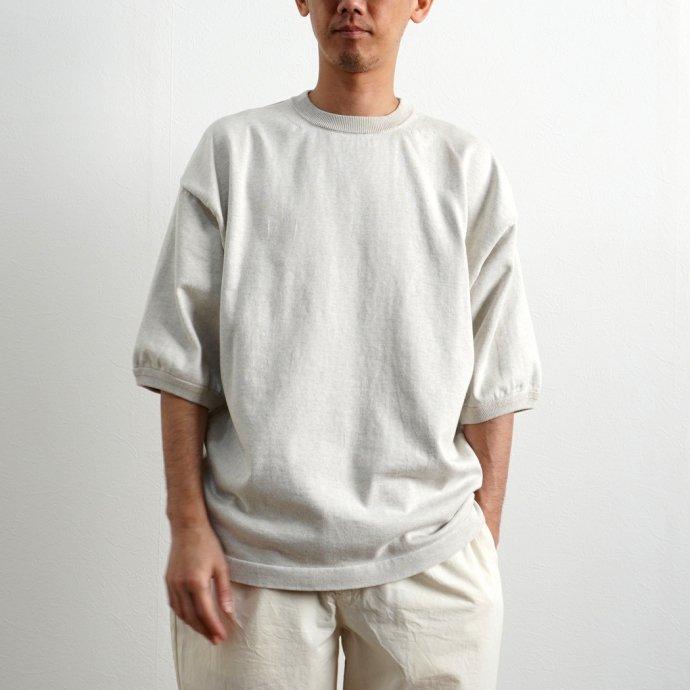 crepuscule クレプスキュール 2101-007 S/S KNIT - L.Gray 半袖ニット ライトグレー | crepuscule | 06