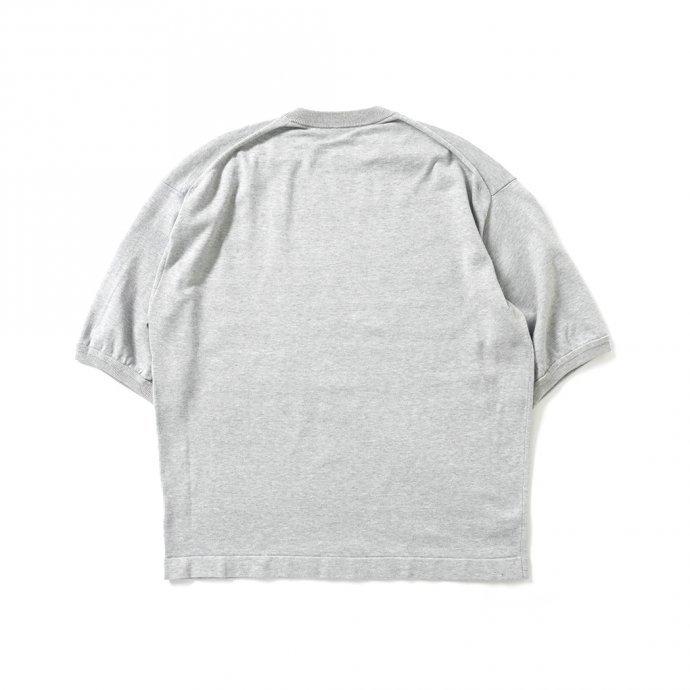 crepuscule クレプスキュール 2101-007 S/S KNIT - Gray 半袖ニット グレー | crepuscule | 01