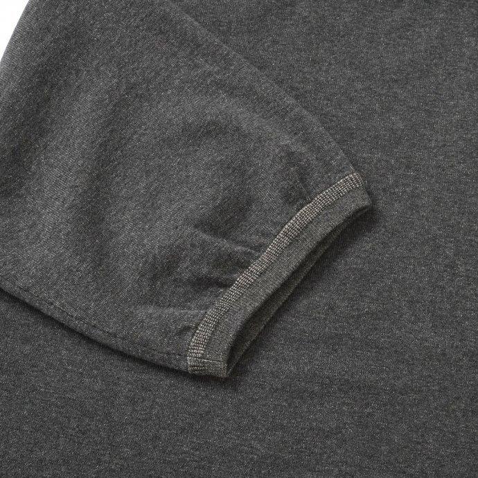 crepuscule クレプスキュール 2101-007 S/S KNIT - C.Gray×Brown 半袖ニット チャコールグレー×ブラウン | crepuscule | 03