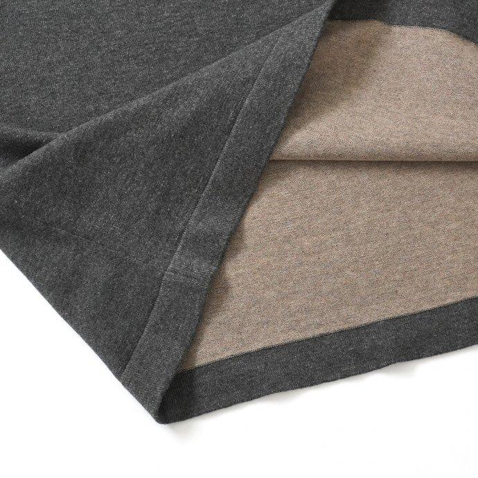 crepuscule クレプスキュール 2101-007 S/S KNIT - C.Gray×Brown 半袖ニット チャコールグレー×ブラウン | crepuscule | 04